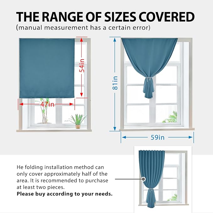 JILRON Magic Tape Stick on Portable Curtains - Image 3