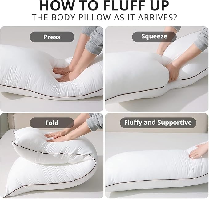 Body Pillow with Satin Pillowcase, Body Pillow - Image 6