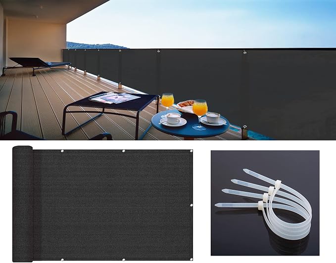 LOVE STORY 3' x 7' Balcony Privacy Screen Cover - Image 5