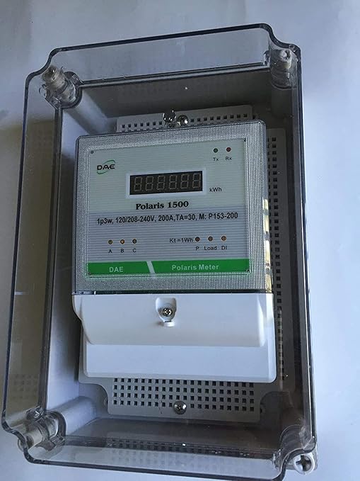 DAE P153-200 KIT, UL kWh Smart Submeter, 1 Phase 3 Wire (2 hot Wire, 1 Neutral), 200A, 120/240v, 2 Split Core CTs, RS485