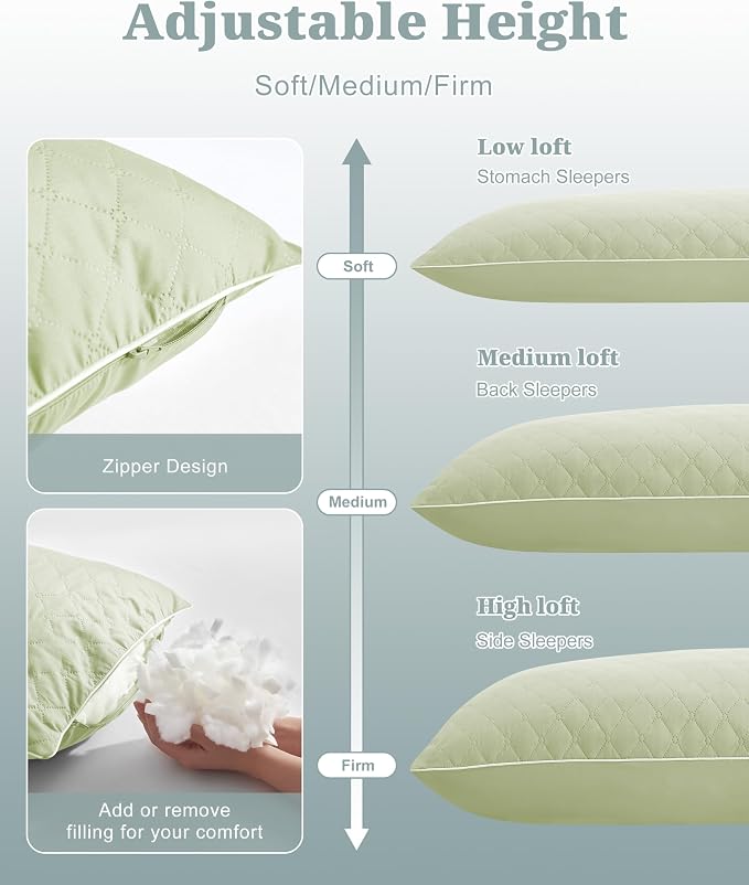 YZ HOME Long Body Pillow for Adults, Firm Body Pillow Shredded Memory Foam | - Image 6