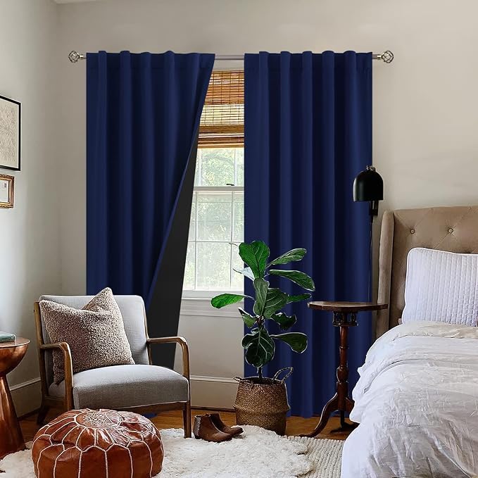 BGment Navy Blue 100% Blackout Curtains 84 Inches Long - Image 9