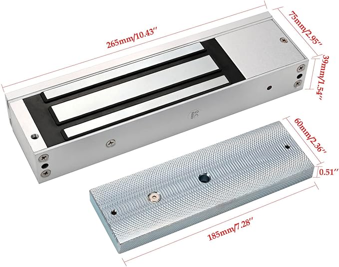 Z and L Bracket for 1200LBS 500KG Holding Force Electromagnet Lock Single Inward Door Access Control Electric Magnetic Door Lock