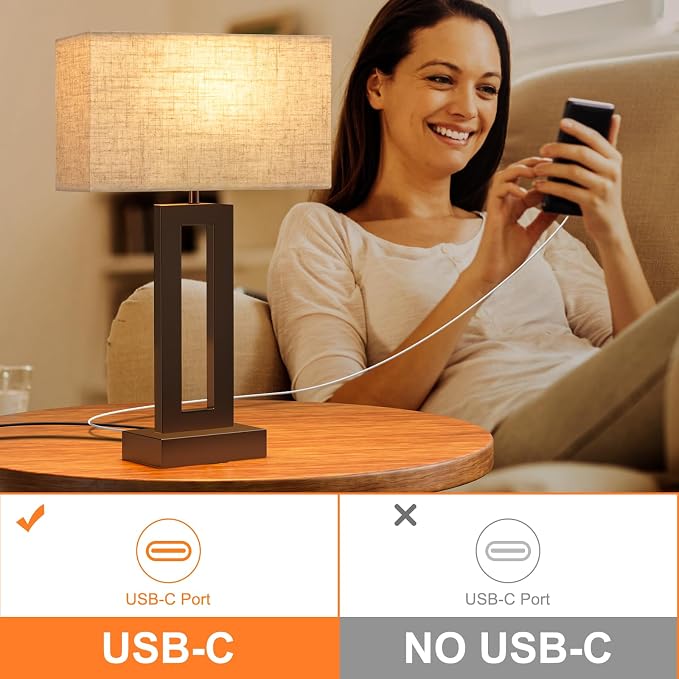 Seealle Bedroom Lamps for Night Stands - Image 8