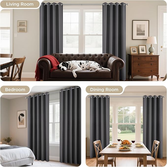 Joydeco Blackout Curtains 84 Inch Length 2 Panels Set, Thermal Insulated Long - Image 6