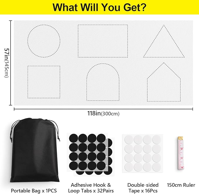 FADOTY 100% Blackout Curtains, No Drill, Sun Heat Light Blocker - Image 4