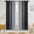 COSVIYA Grommet Ombre Black Room Darkening Curtains 72 inch by COSVIYA