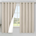 YoungsTex Oatmeal Linen 100% Blackout Curtains 63 Inch Length by YoungsTex