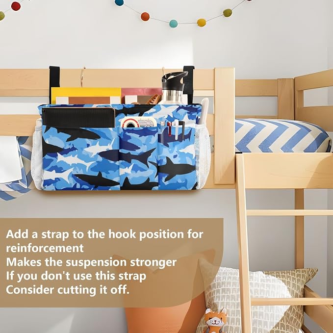 Bedside Caddy Hanging Bunk Bed Caddy Bed Organizer Hanging Pocket - Image 6