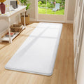 Modern Soft Hallway Runner Rug, 2x6 Feet White Washable Runner Rugs | Fluffy by AmeareaDirect