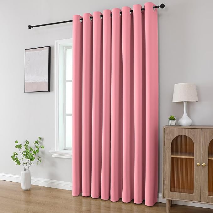 CUCRAF Custom Pink Blackout Curtains 1 Panel Set, Thermal Insulated Grommet - Image 8