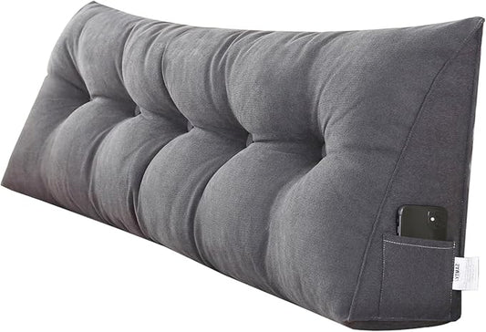 SAMTY Triangular Wedge Pillow headboard King Size for Couch Large headboard Pillow with Removable Cover Back Rest Pillows for Sitting up in Bed
