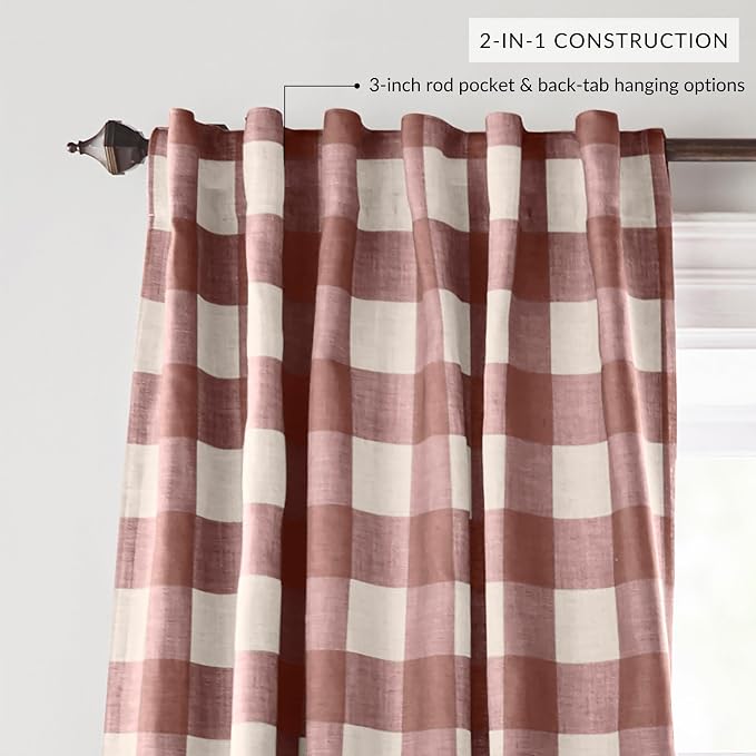 Grainger Buffalo Check Blackout Window Curtain - Image 3