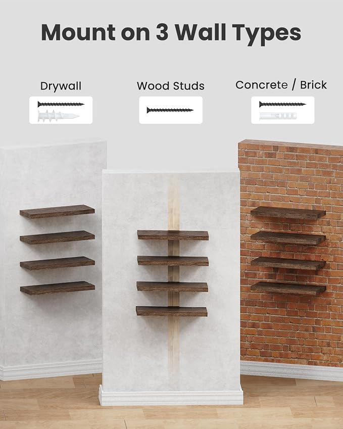 Amada Paulownia Wood Floating Shelves - Image 5