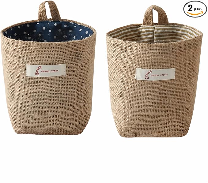 Washable Cotton Linen Hanging Organizer Bag by Chinshwehaw