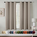 MIULEE Blackout Curtains for Bedroom 2 Panels 40 x 54 Inch Long Stone | Thermal by MIULEE