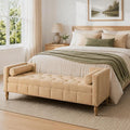 Aoiy & Wifon 64.57" W End of Bed Bench King Size, Upholstered Large Storage by AoiyWifon