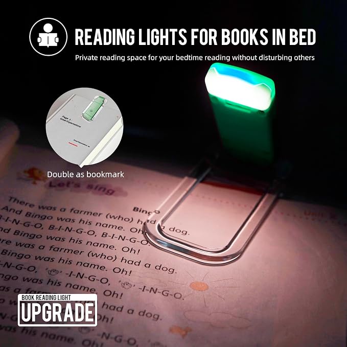 EGWASER Book Light for Reading in Bed, USB Rechargeable Clip on Book Lights - Image 7