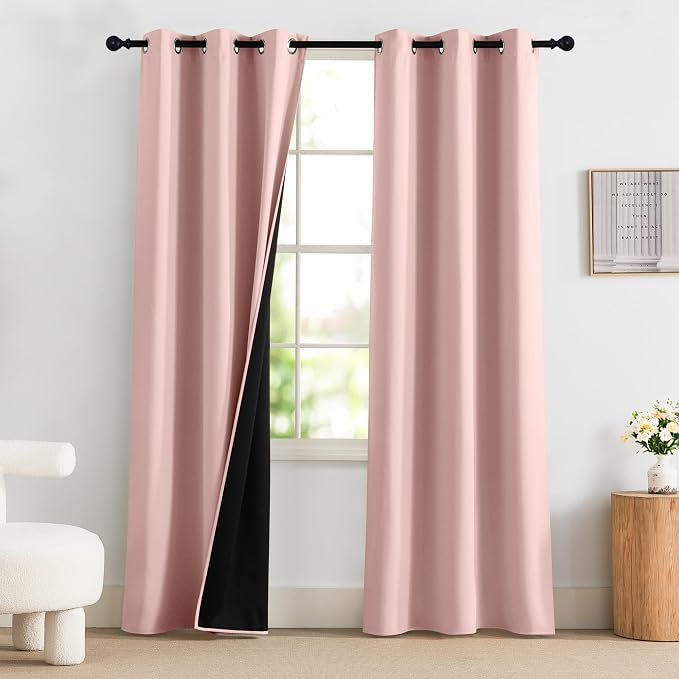 NICETOWN Pink Blackout Curtains by NICETOWN