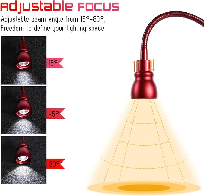 Zoomable Clip on Light, Clamp Reading Light - Image 4