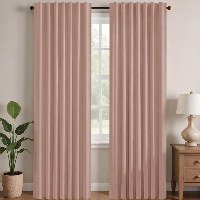 Deconovo Blackout Curtains for Bedroom 108 Inches Long | Back Tab and Rod by Unknown