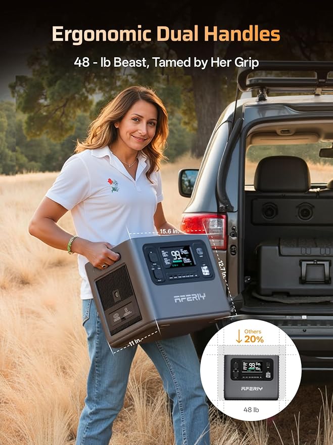 AFERIY 2800W Portable Power Station,2026 Upgraded Version of P210,2048Wh LiFePO4 Battery,Expandable to 10kWh,1800W AC Charging,UPS Solar Generator for Home Use,Power Outages,Camping,and RVs