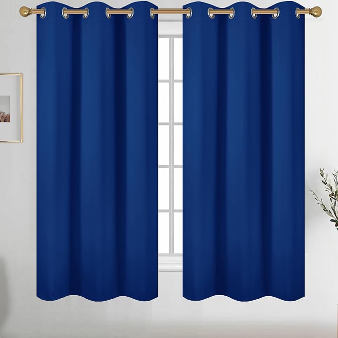 Diraysid Royal Blue Grommet Blackout Curtains by Diraysid%2C+refresh+your+life