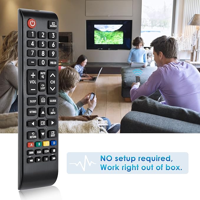 BN59-01301A Universal Replacement Remote Control Compatible with Samsung Smart TVs, LED, LCD, HDTV, 3D TVs(Updated from BN59-01199F/BN59-01289A)