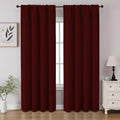 CUCRAF Burgundy Red Blackout Curtains 84 inch Length 2 Panels Set, Rod Pocket by CUCRAF