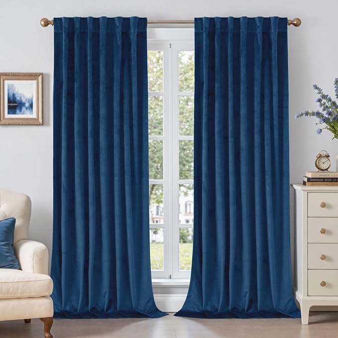 BGment Velvet Curtains 90 Inches by BGment