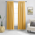 Gold Yellow Curtains for Bedroom by DONREN