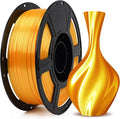 FLASHFORGE Silk PLA Filament 1.75mm Bright Gold, Smooth and Silky Texture 3D Printing Filament, Dimensional Accuracy +/- 0.02mm