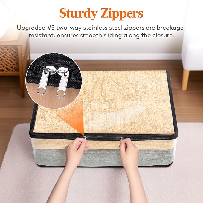 Lifewit 6 Pack Clear Clothes Storage Bags, 35L Plastic Blanket Vinyl Foldable - Image 6