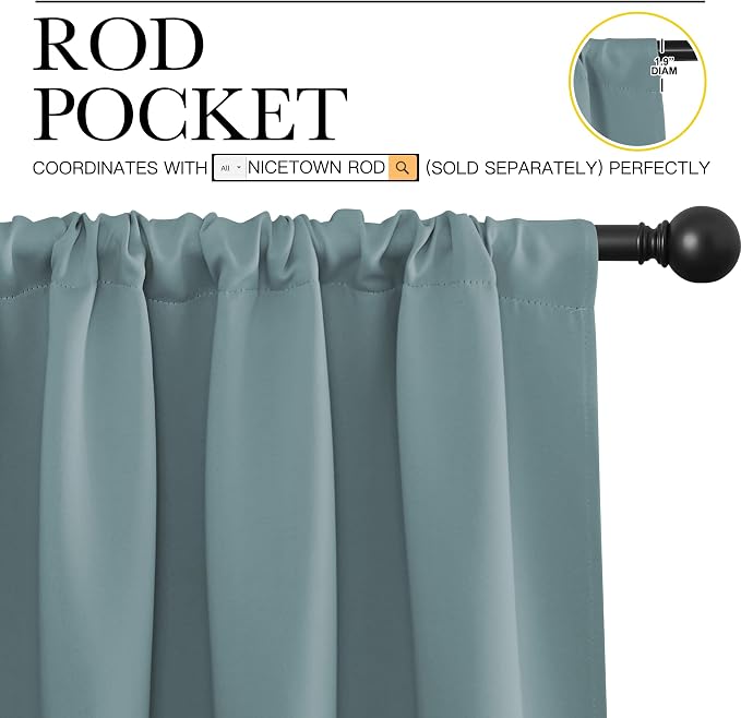 NICETOWN Blackout Curtains for RV Windows, 2 Panels, Room Darkening Window - Image 2