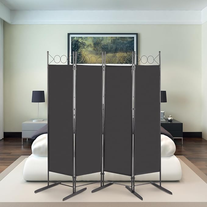 5.74ft Folding Room Divider Privacy Screens, 4 Panel Freestanding Wall Divider - Image 7