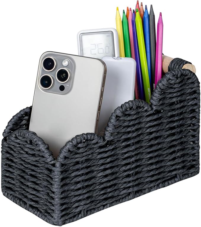 CubesLand Bedside Table Desk Organizer Caddy, Remote Pen&Pencil Holder Cup | by CubesLand