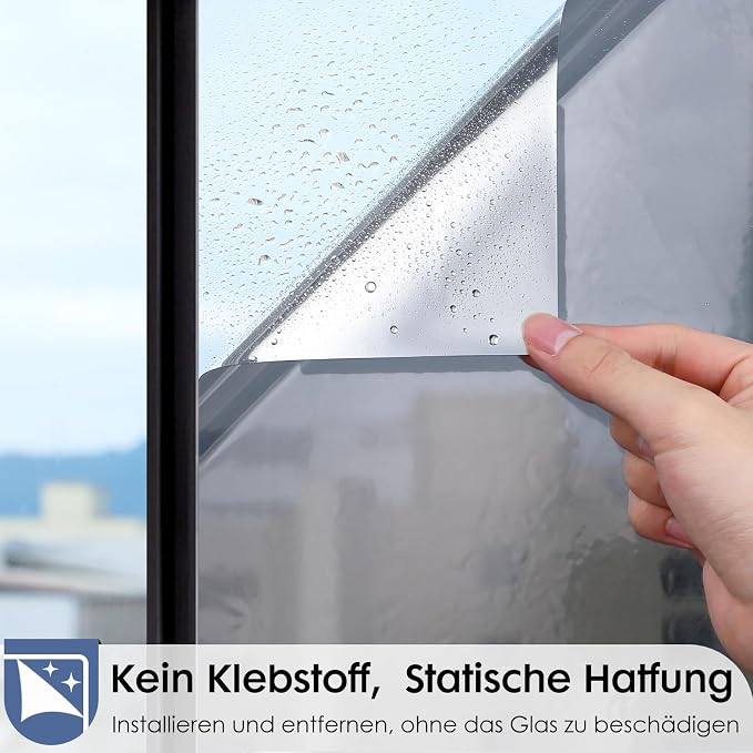 rabbitgoo Window Privacy Film One Way, 17.5" x 157.4", Heat Sun Blocking Anti - Image 8