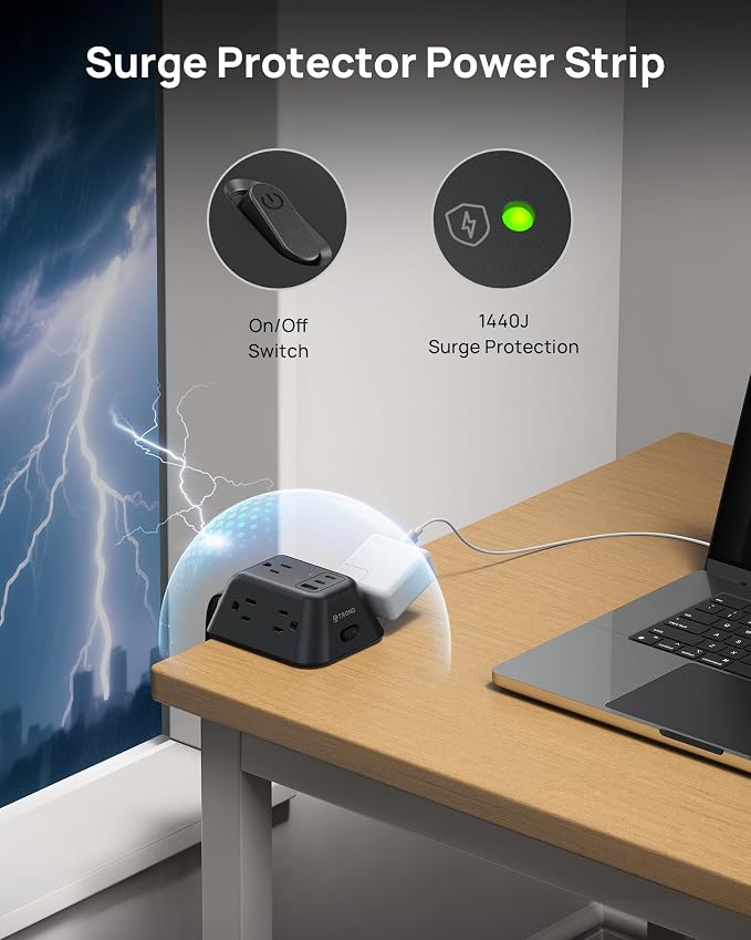 TROND Desk Clamp Power Strip, Desk Charging Station - Image 6