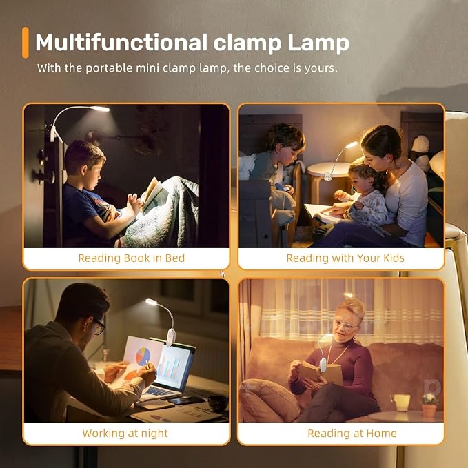Rechargeable Reading Lights for Books in Bed, Book Lights for Reading at Night - Image 6