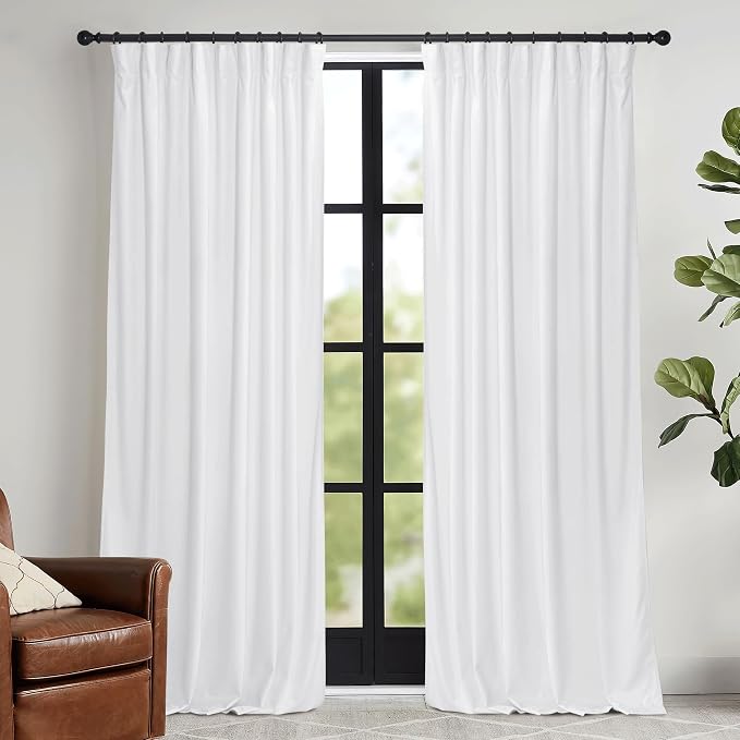 RYB HOME Velvet Curtains 102 inches Long, Extra Long High Ceiling Curtains | by RYBHOME