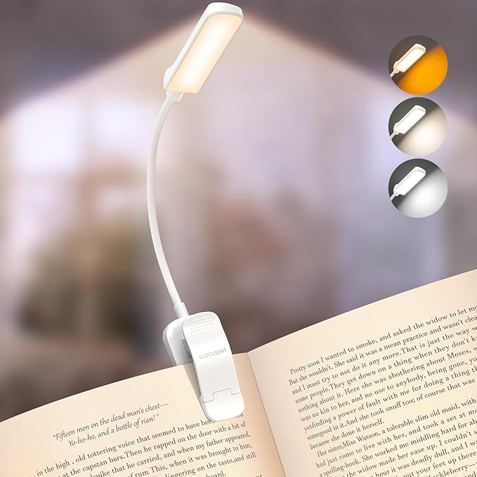 Glocusent 13 LED Book Lights for Reading at Night, Gifts for Book Lovers | by GLOCUSENT