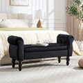 47.6" Storage Bench for End of Bed Bedroom, Velvet Ottoman Bench by ORIRSNUG