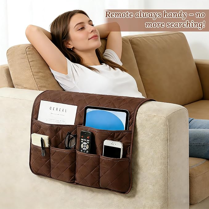 Sofa Armrest Organizer with 6 Pockets - Image 4