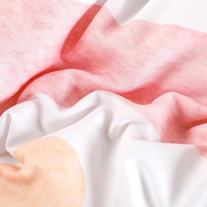 Twin Size Toddler Bedding Set for Girls- 5 Piece Rainbow Toddler Girl Bedding, Super Soft & Lightweight Toddler Comforter Set Includes Comforter, Flat Sheet, Fitted Sheet, Pillowcase (Pink)