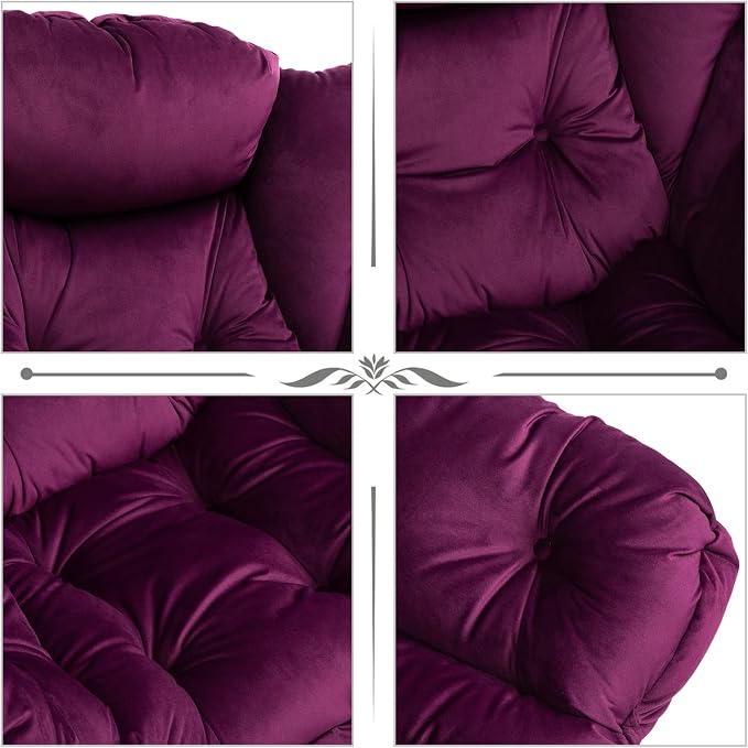 HollyHOME Lazy Chair with Armrest and Side Pocket, Comfy Accent Lounge Chair - Image 4