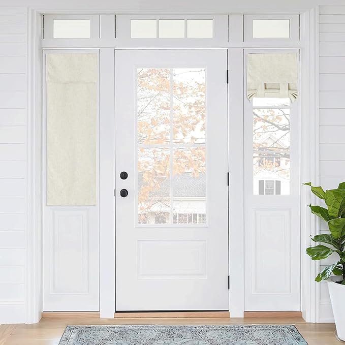 RYB HOME Classroom Door Window Cover, 100% Blackout Lockdown Shades | Linen by RYBHOME