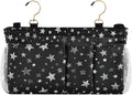 Sparkly Silver Stars Bedside Caddy by QwThum