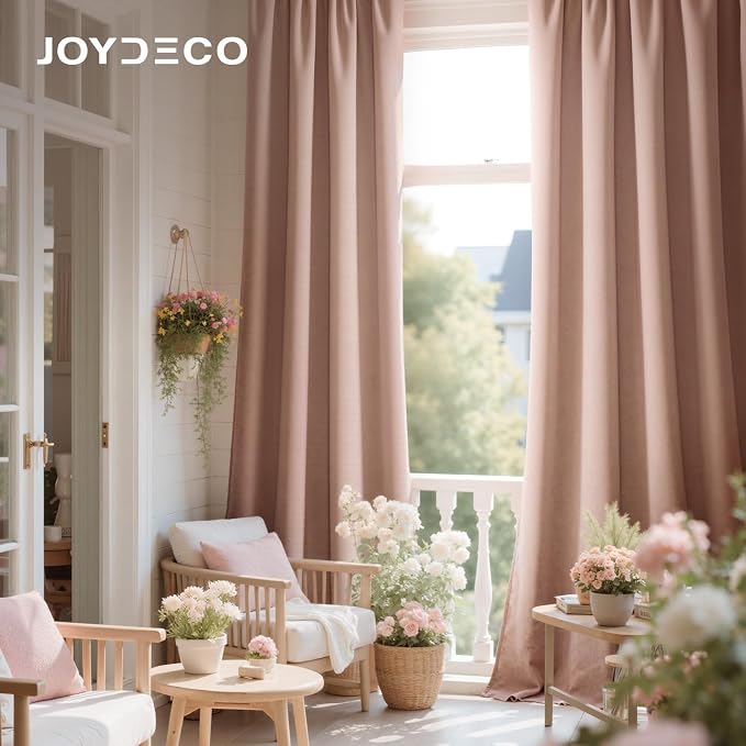 Joydeco Velvet Blackout Curtains Black Out Curtain 72 Inch Drapes | - Image 4