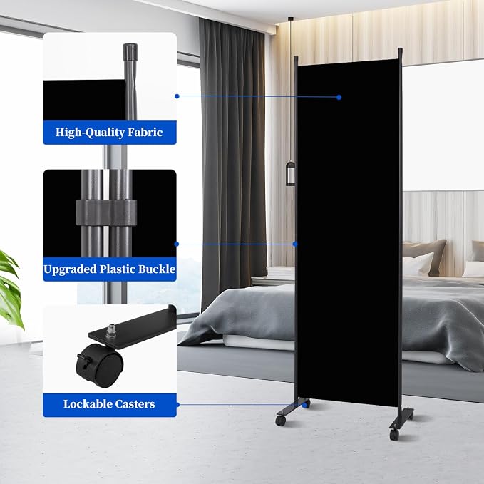 Room Divider 6FT 1 Panel Folding Privacy Screen - Image 5