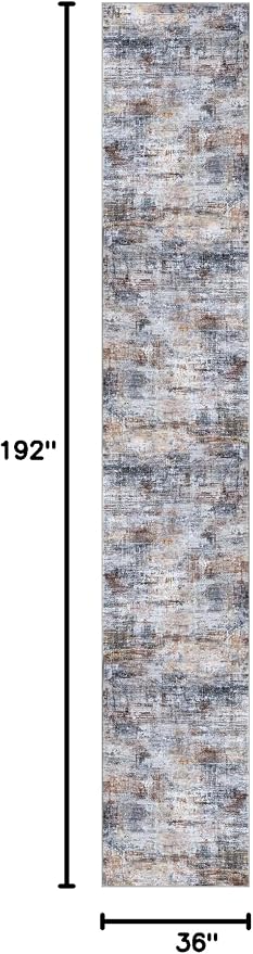 Abstract Runner Rug 3x16 Ft Washable Runners - Image 2